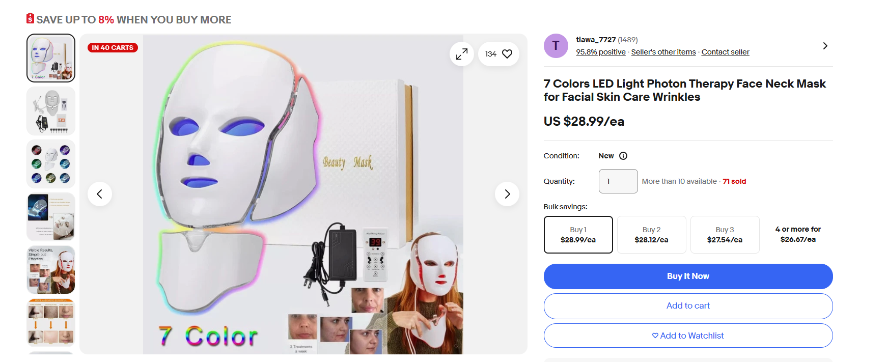 LED Light Therapy Face Mask